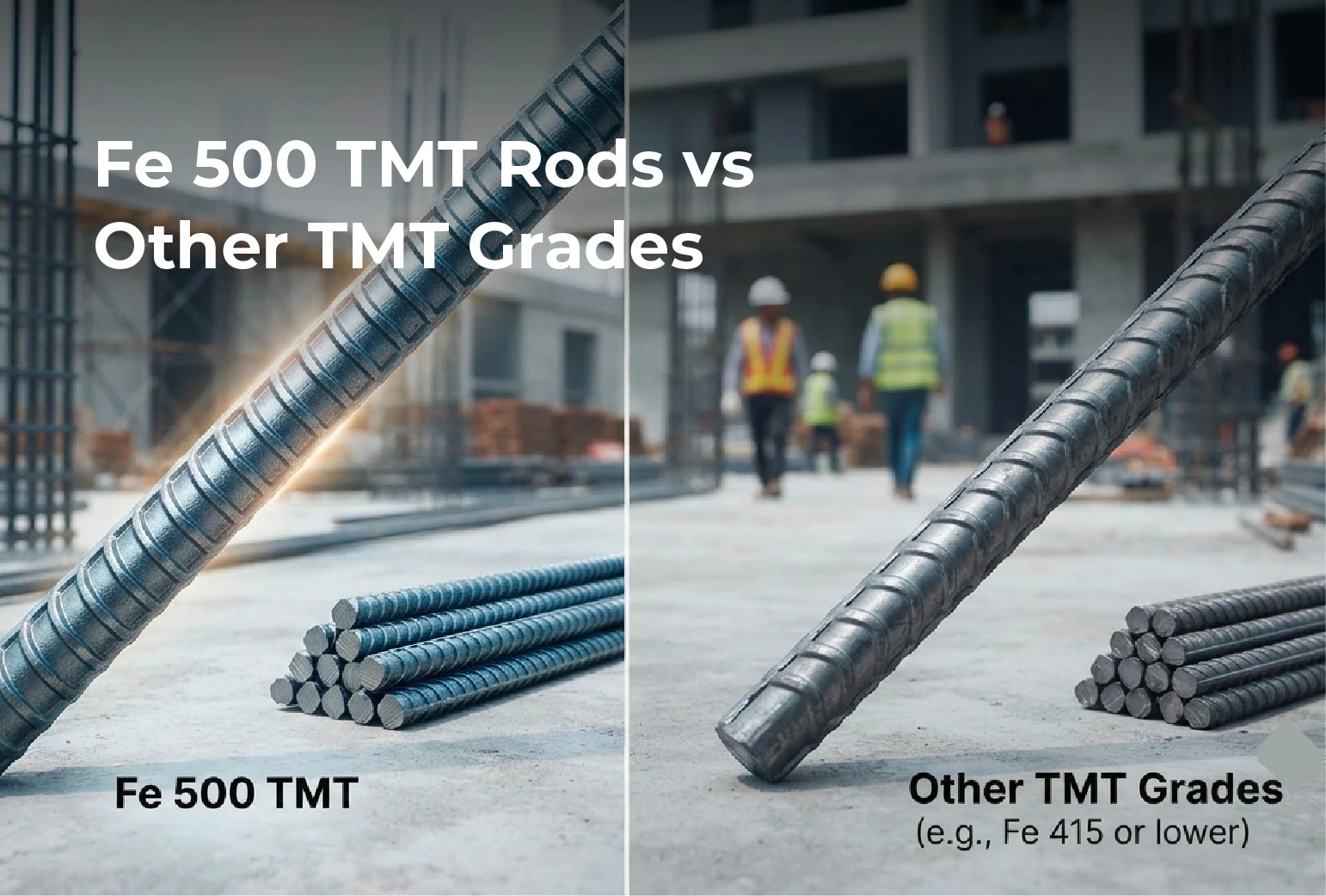 Fe 500 TMT Rods vs Other TMT Grades